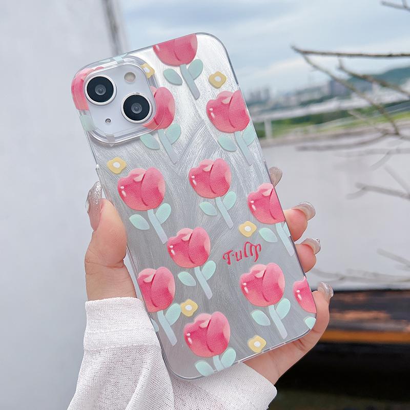 Blumen Handyhülle für IPhone 15 Realme C53 C67 Reno 11 8T Redmi Note 13 Pro Redmi 13C Samsung S23 FE S24 Ultra A35 A54 A53 A34 S23 Tecno Vivo Cover