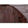 Chinese Size Vintage Red Brown Men Leather Jacket M65 Hunting Flight Jacket Genuine Cowhide Coat Autumn