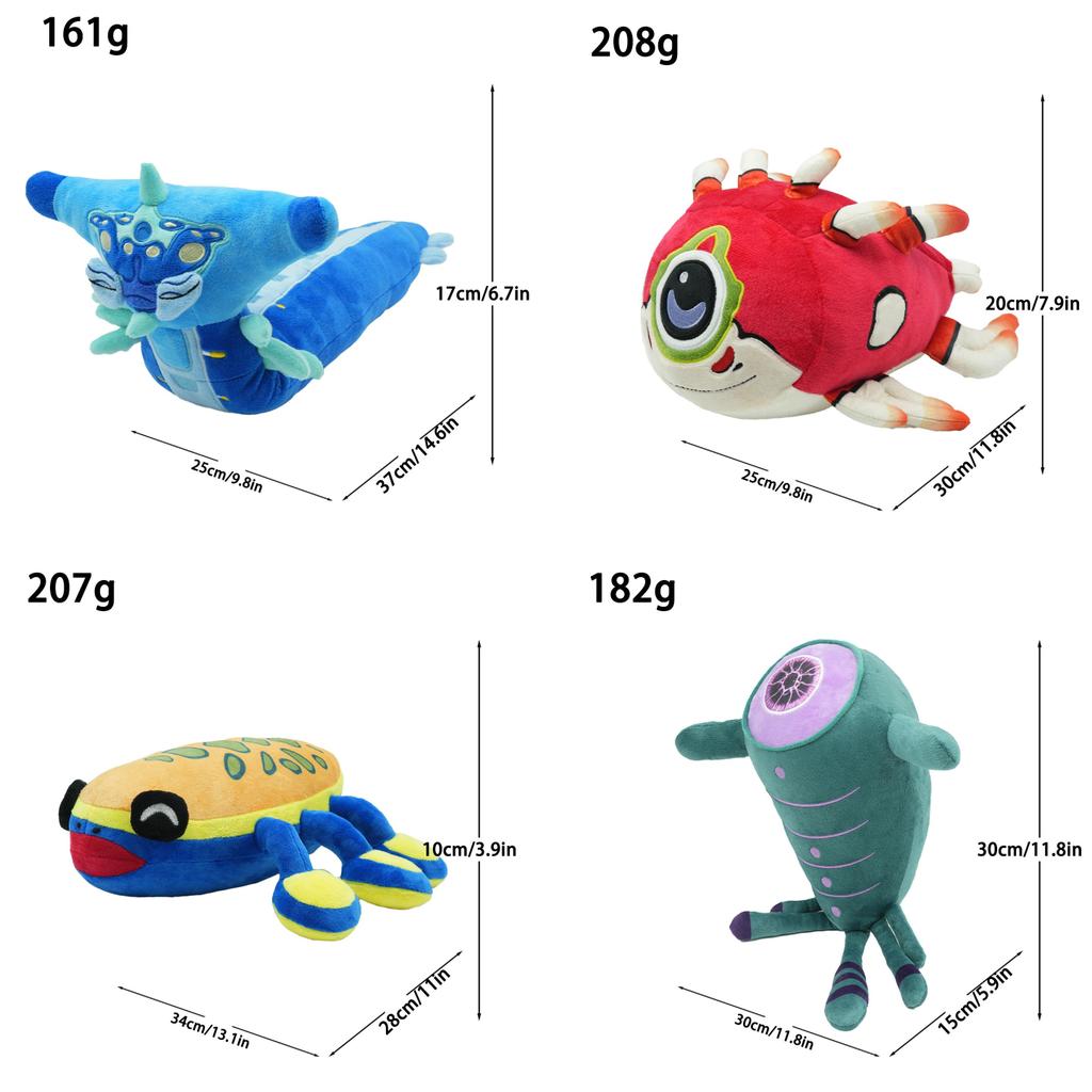 Cartoon Stuffed Plush Set For Subnautica 2 Oculous Crashfish Floater Ghost Leviathan Fan Merchandise