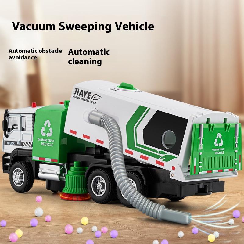 1/50 Vacuum Cleaning Truck Alloy Diecast Model Urban Sanitation Series Toys Hight Simulation Sound Light Toy Birthday Presents