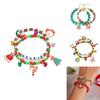 Christmas Bracelet Set With Soft Clay Beads And Holiday Charms For Women Gift Giving