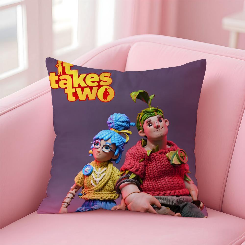 

Ігровий It T-Takes Two Наволочка Преміум Комфорт Двостороння Наволочка - Дизайн «Два в одному» для Будь-якої Кімнати та Салону Автомобіля 30cmx30cm