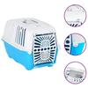 VidaXL Pet Carrier White and Blue PP 172216