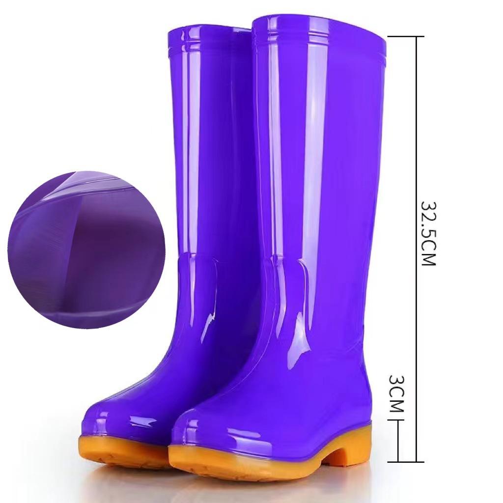 Shanghai double money no mesh high tube rain shoes women quick drying non-slip water shoes no lining medium tube water boots warm rain boots