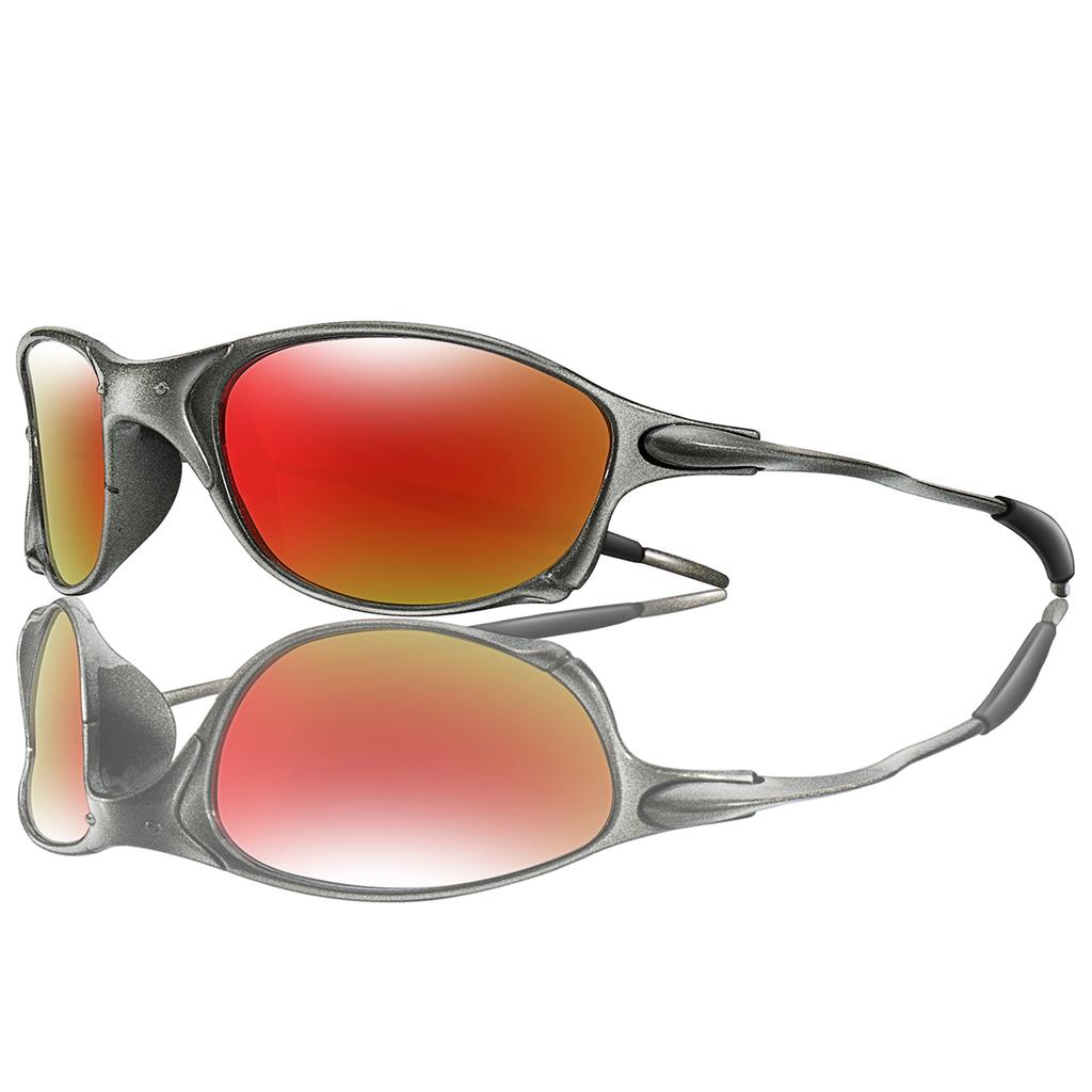 Small PC&Material Frame Eyewear UV400 Cycling Goggles for Outdoor Riding Running Driving Metal Templ Daily Wear Party Sunglasses