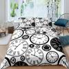 Ndustrial Gear Duvet Cover Set Queen Size Steampunk Style Locks Comforter Cover Boys Men Mechanical Device Polyester Bedding Set
