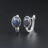 Натуральный лабрадорит застежка серьги твердые 925 стерлингового серебра овал 9 * 7 мм драгоценный камень тонкие украшения для женщин девушка серьги подарок