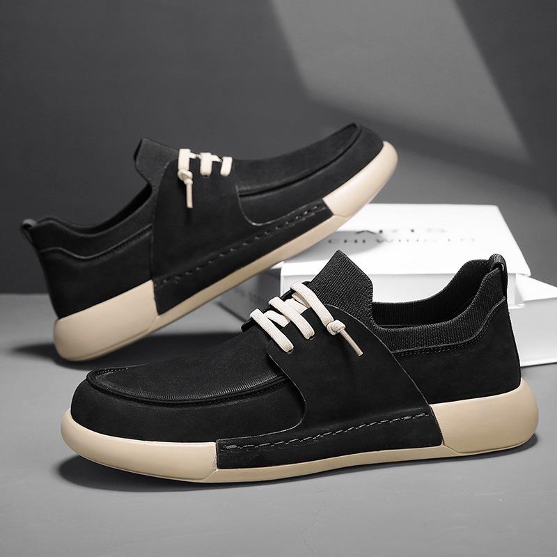Male Casual Shoes Comfortable Men's Loafers 2025 New Soft Leather Non-slip Wear-resistant Men Sports Shoes Zapatos Para Hombre