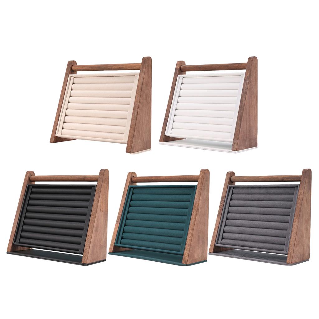 Multifunctional Wood Jewelry Display Stand Eye Catching Brooch Displaying Holder Perfect for Rings Earrings and Bangles