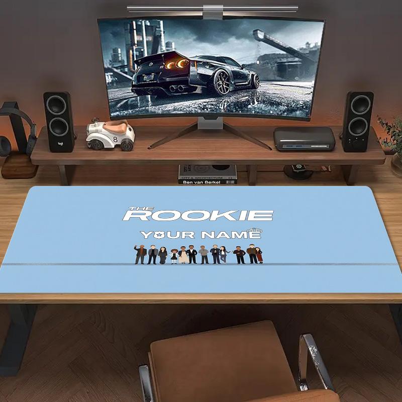 The Rookie Custom Name Large Size Mouse Pad Large Gaming Table Cushion Non-slip Laptop Tablet Big Mousepad XXL Mat Mini PC Playmat With Lock edge