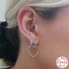 Fashion Hollow Heart Shape 925 Sterling Silver Earrings For Women Earrings  Trend