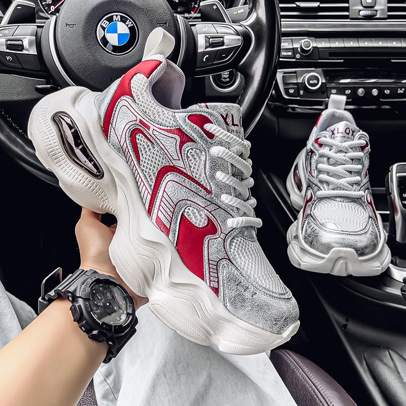 New Fashion Men 's Four Seasons Comfortable Thick Sole Shoes Students Boys GirlsTrending Soft Sole Breathable Casual Running Sneakers