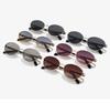 Męskie Retro Owalne Metalowe Okulary Przeciwsłoneczne - Stylowe, Wysokiej Klasy, Ochrona UV.