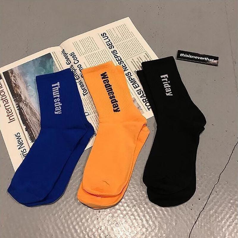 

5 пар мужских носков до середины икры - Тонкие, дышащие повседневные спортивные носки на все сезоны, в модном стиле Инс