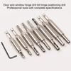 Wood Countersink Drill Bit Set Positioning Punches Chamfer Drilling Tools Countersink Bit Hinge Drill Holes Opener Tool Set