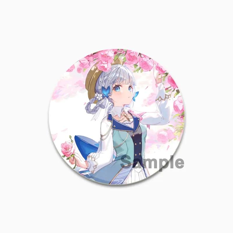 32/44/58mm Kamisato Ayaka Cartoon Badge Cute Tinplate Brooches Handmade Creative Enamel Pins for Clothes Backpack Gift Jewelry Accessories