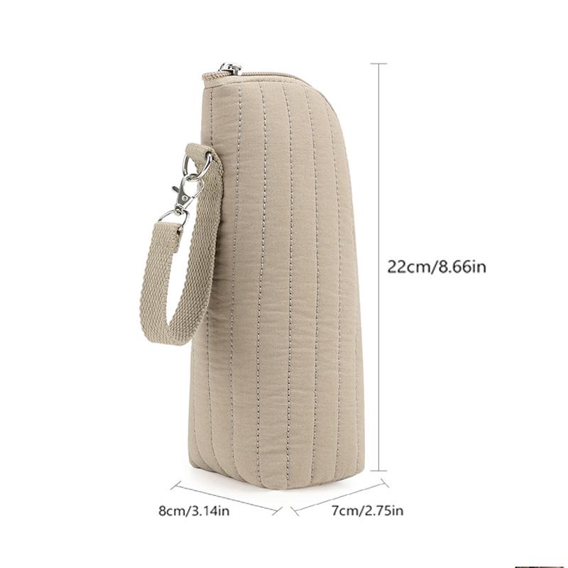 Design Baby Bottle Tote Bag With Aluminum Foil Insulation Bags Cute Bear Water Bottle Thermal Storage Pouch With Stroller Hook