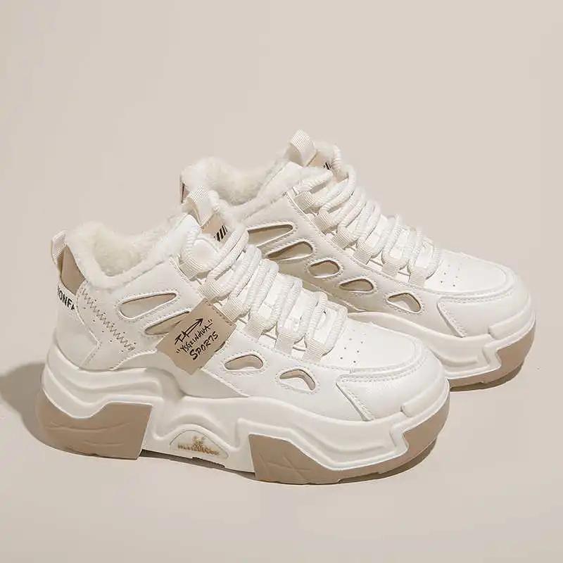 Flat-heeled Fluff Woman Flat Boots Tennis Women's Blue Sports Shoes Latest Sneakers 2025new High End From Famous Brands