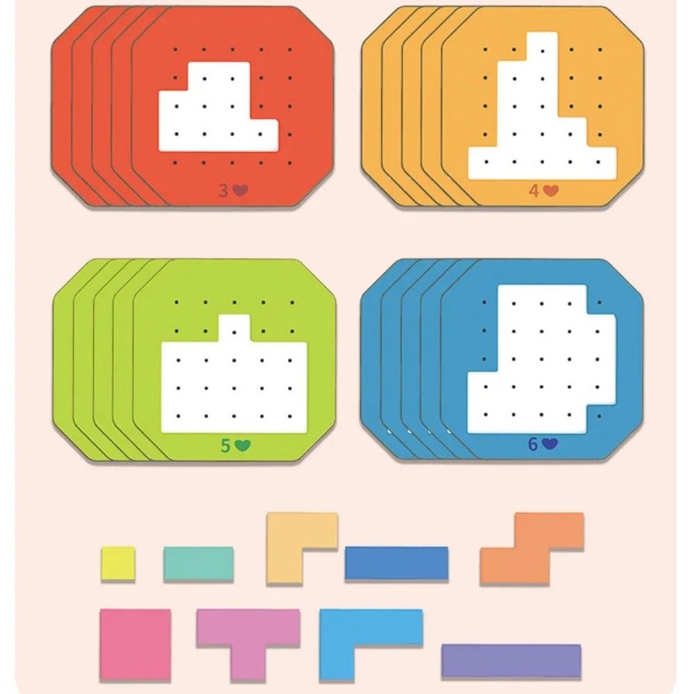 Geometry Colorful Kids Tangram Jigsaw Puzzle Toy Tangram Math Training Toy  Children's Toys