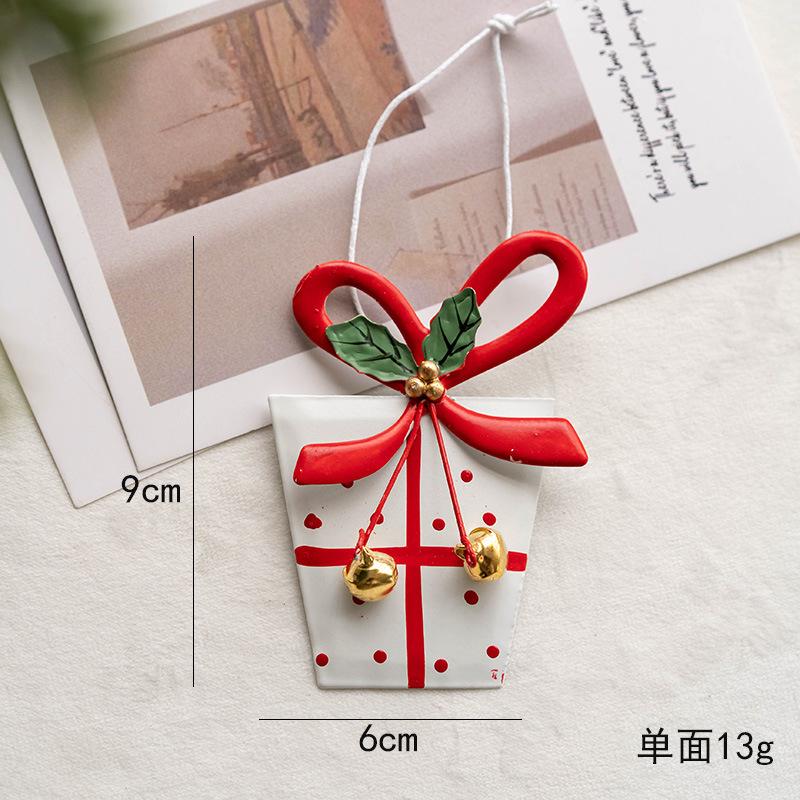 New Arrival boże narodzenie kutego żelaza dzwonek bałwanek łoś wisiorek ozdoba 2023XMAS Home Decor ozdoba choinkowa Natal Navidad
