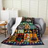 Feelyou Camper Plush Throw Blanket AllSeason Bed Blanket Rustic Wooden Brown White Flannel Fleece Gift for Women Mom Wife Queen