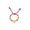 Chinese Style Woven Cotton Rope Geometric Bracelet with Copper Coin Design - Versatile, Fashionable, and High-end Jewelry