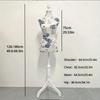 1 st Blommig Klänningsformad Mannequin, Kvinnlig Torso-display, med Stativ för Sömnad, Design, Modevisning