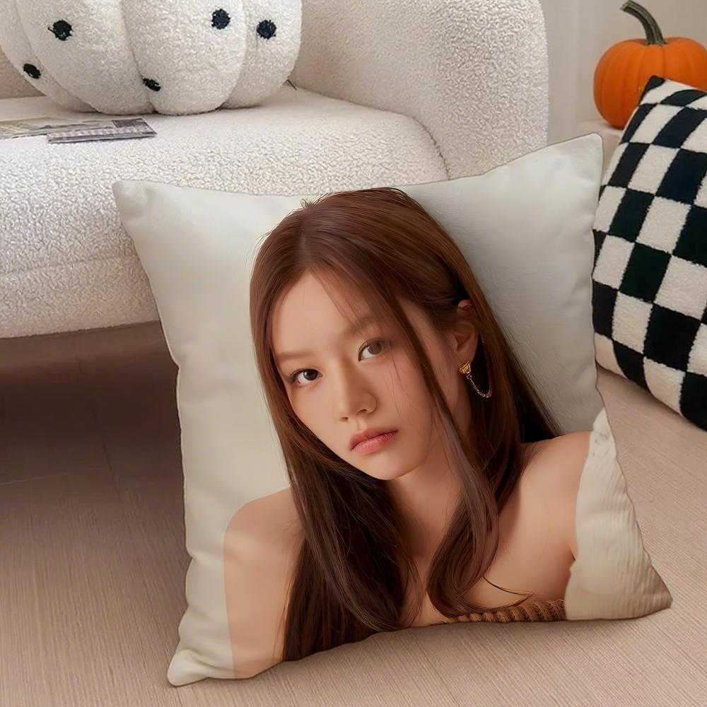 singer bubbly LLee Hyeri Cushion Cover Throw Pillow Cover Hidden Button Durable Polyester Chair Cushion