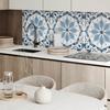 Package of PVC Tiles With Decor for Kitchen or Bathroom Floral Pattern With Details 4X50X50 Cm