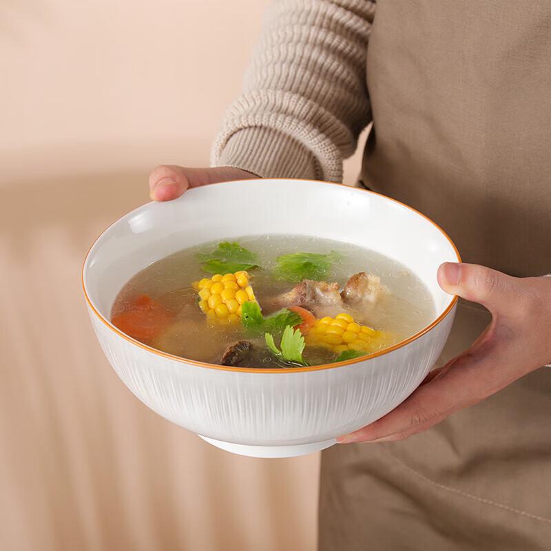 Chuanqi 8-inch Underglaze Ceramic Soup Bowl