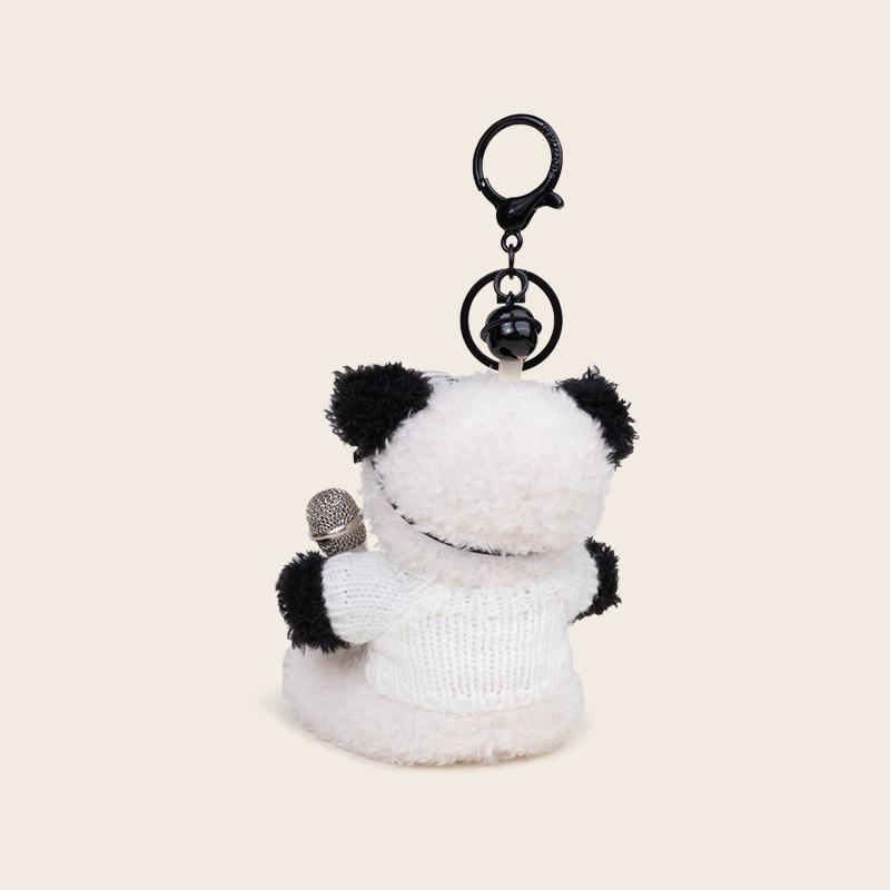 Panda Music Pilot Plush Keychain Cute Functional Design Gift Decoration Backpack