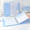 A4 Simplicity Large Capacity File Folders Blue White Color 3 Hole Binder Desktop Organizer Student Test Paper File Folders