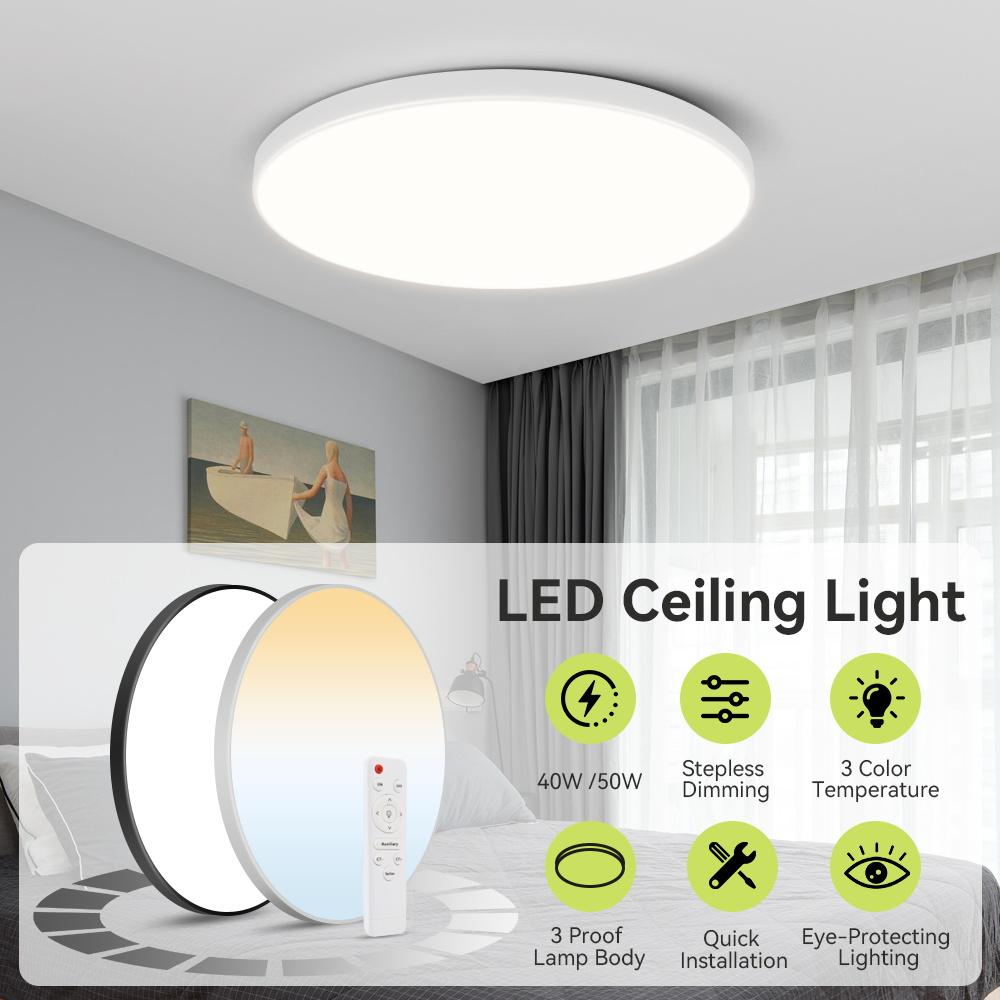 Modern Indoor Light Fixture Ceiling Lamp,dimmable Ceiling Led Light,ceiling Lamps/ceiling Led Lamp/ceiling Lights 30W&Infinite dimming&No