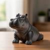 Yoga Hippo Statue Resin Garden Ornament Decor Meditation Sculpture Garden Gift Decor Hippo Ornament Gift