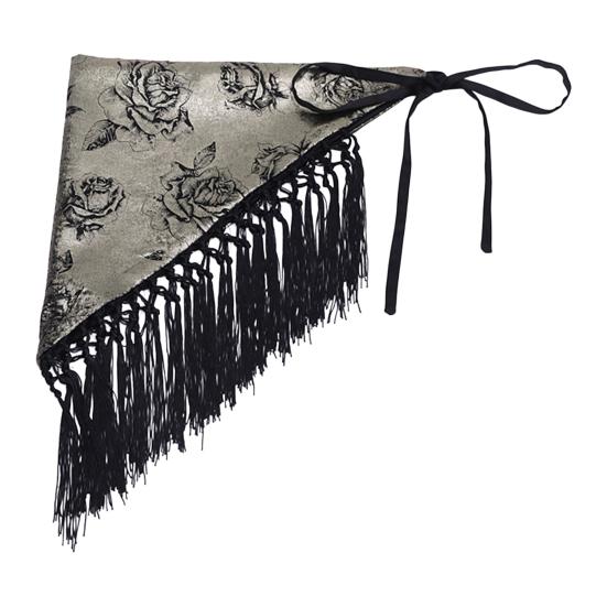 Long Skinny Scarf Belt Boho Waist Sash Tie Women Tassel Triangular Scarf Belt Retro Floral Waist Accessory for Dresses Jeans