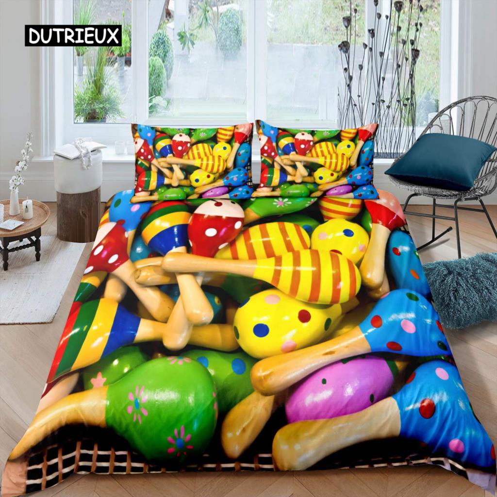 Bowling Duvet Cover Polyester Sport Competition Quilt Cover Sports Games Starry Sky Blue Line Bedding Set Double Queen King Size