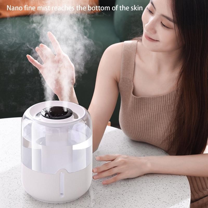 USB Doppel-Sprüh 6,8L Luftbefeuchter mit Nachtlicht Schlafzimmer ätherisches Öl Diffusor Hochkapazitäts Kaltnebelgenerator