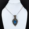 Blue Flash Labradorite Handmade Pendant, Natural Gemstone Jewelry, 999 Copper Wire Wrapped Pendant Jewelry, For Gift
