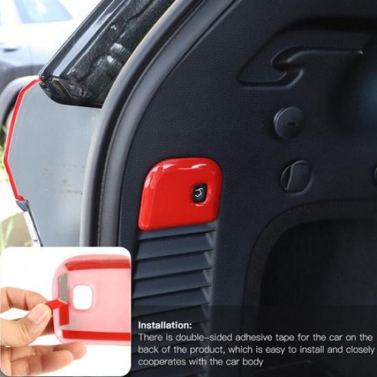 For 2011-2024 Dodge Durango ABS Red Interior Rear Trunk Switch Button Cover Trim