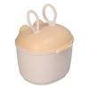 Portable Baby Milk Powder Box Bunny Ears Shaped Food Snack Storage Sealed PP Box With SpoonYellow