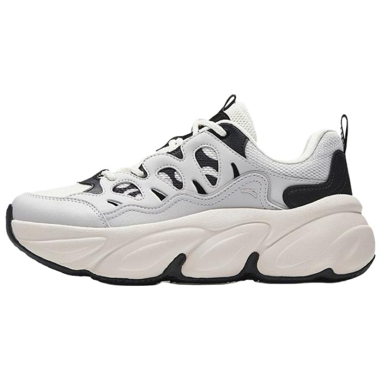 

New Anta Abrasion Resistant Breathable Height Increasing Low Top Casual Shoes Women s Gray Black 122538880-6 37.5