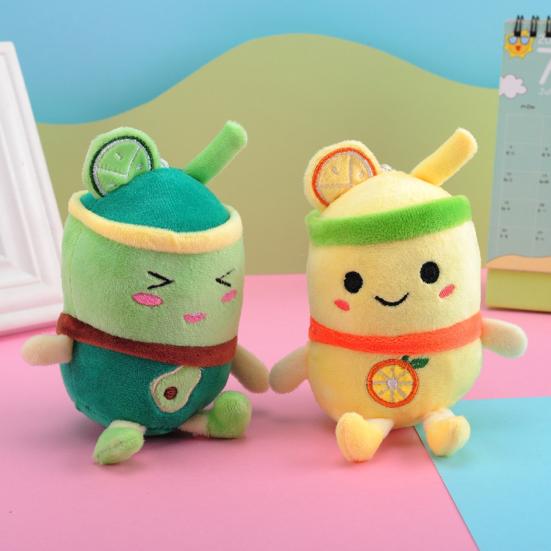 

Малый размер Декоративный подвесной дизайн Сумка Кулон Клубничный пузырь Чай Выражение Плюшевый брелок для спальни