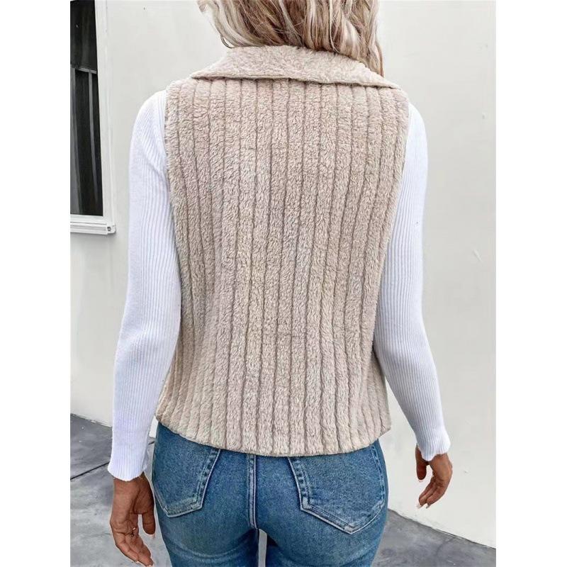 Autumn and winter new fashionable casual simple sleeveless versatile vest jacket for women