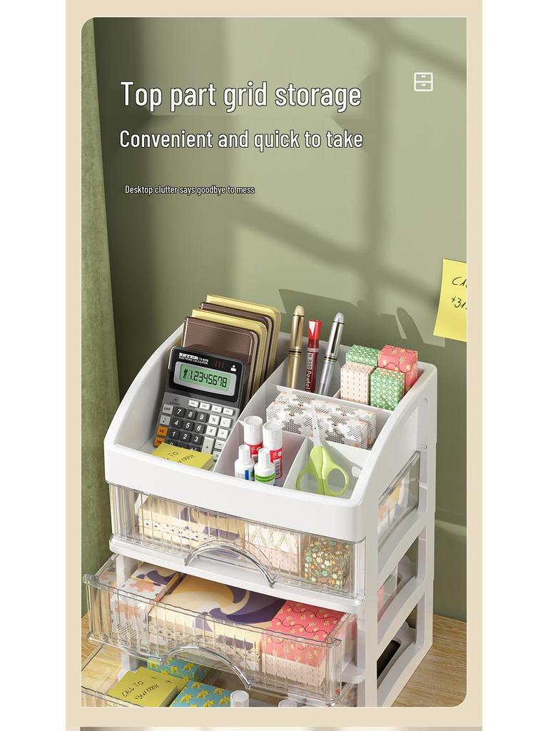 High-End Cosmetic Storage Box: Large-Capacity Organizer for Lipsticks, Eyebrow Pencils, and Skincare Products. Perfect for Desktop Dressing Tables.