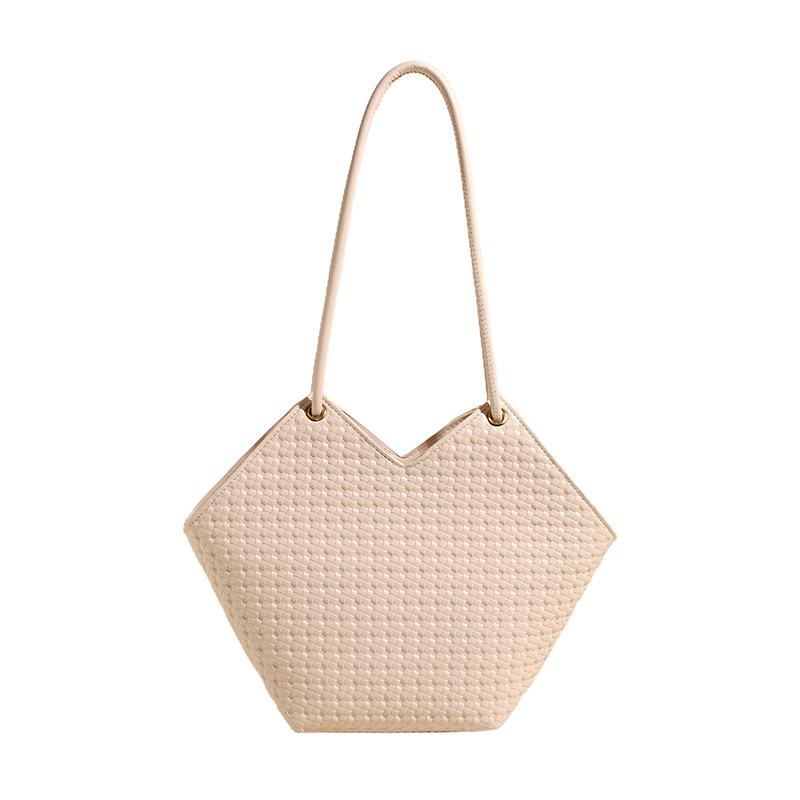 

Премиальная сумка-тоут под мышкой женская корейская версия трендовая модная сумка на плечо 2025 лето новая плетеная женская сумка под мышкой покинуть белый