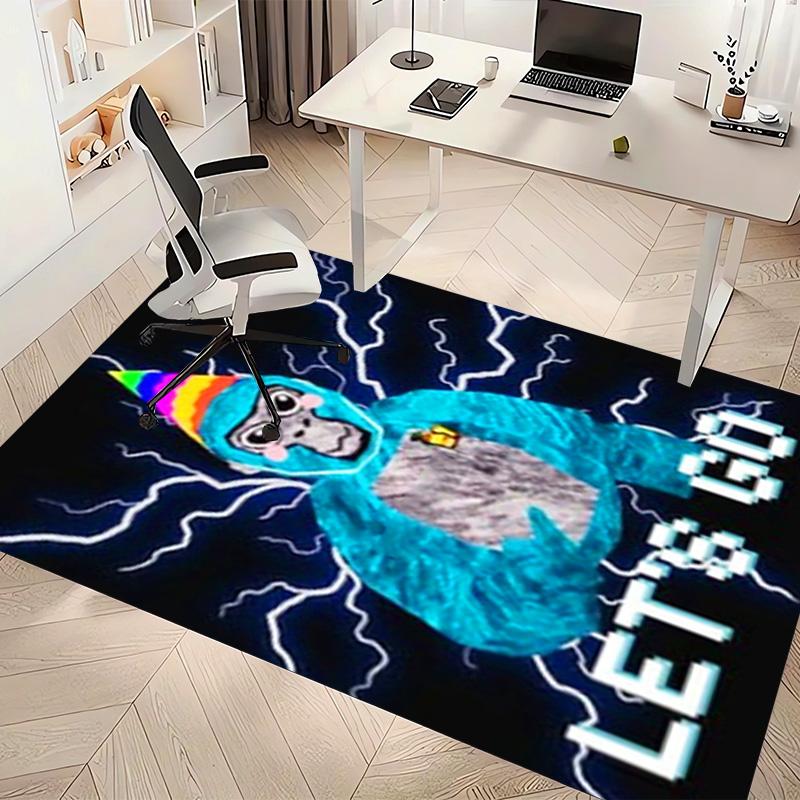 Gorilla Tag Printed Absorbent Washable Carpet, Non-Slip Bathroom Mats, Kitchen Rugs, Yoga Mat,Living Room Entrance, Camping Picnic Rugs