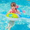 Eco-friendly Pvc Material Cartoon Inflatable Bottom Steering Wheel Boat For Children Swim Seat Ring Infant Toddler Aircraft Boat Float Ring