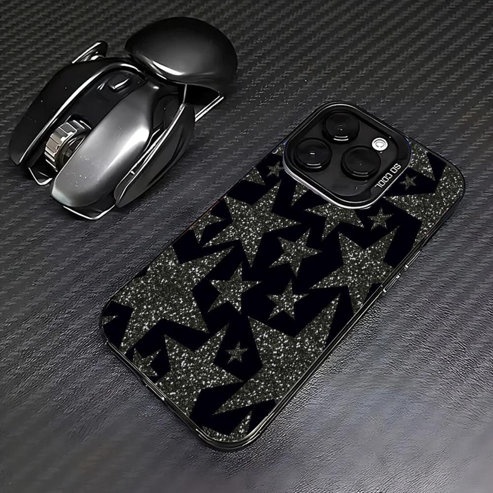 Simple Shining Star Case for iPhone 16 15 14 13 12 11 Pro/ Max/Plus Anti-fall and Fingerprint