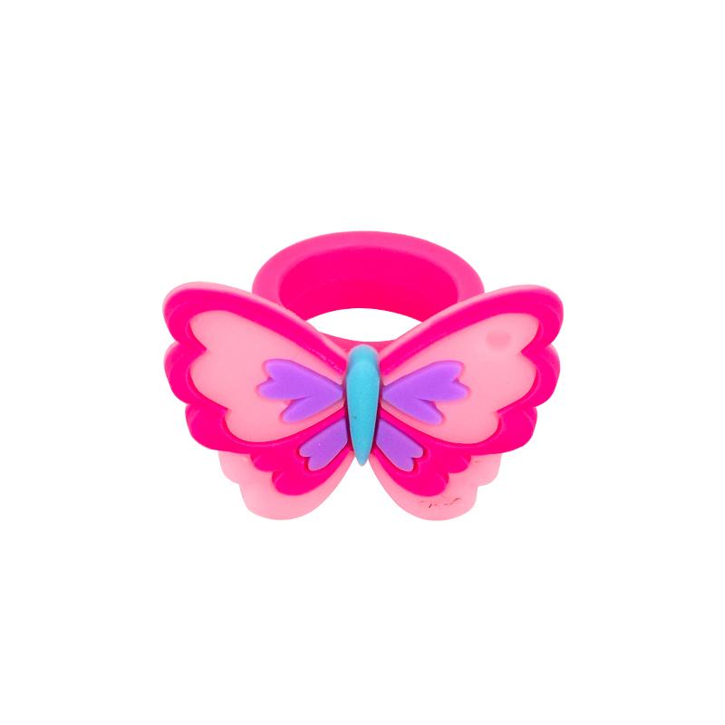 6/12pcs Colorful Butterfly Soft Rings Children's Birthday Party Favors Surprise Gifts Baby Shower Guests Souvenir Party Decor
