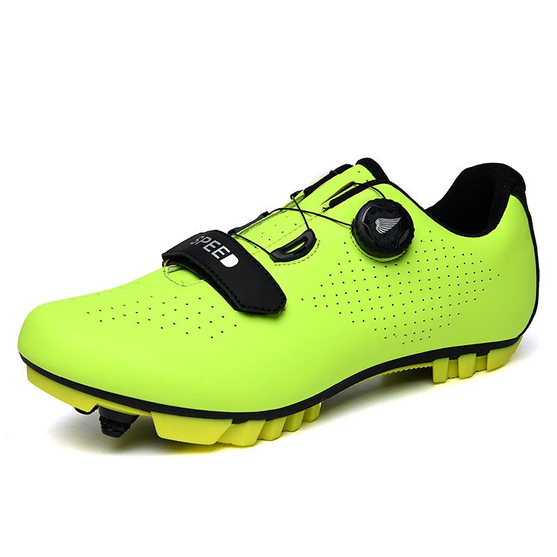 QX2001 Men's Women's Cycling Shoes With Low Cut Mountain Locks Road No Locks. Large Size Rotating Buckle Leather Surface